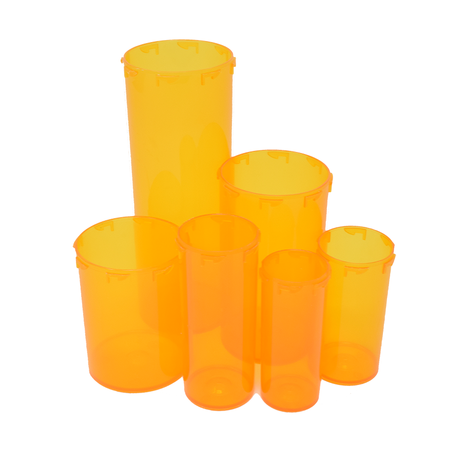 Precise  Pak  Screw-Loc Amber Plastic Vial  13 Dram 300 C