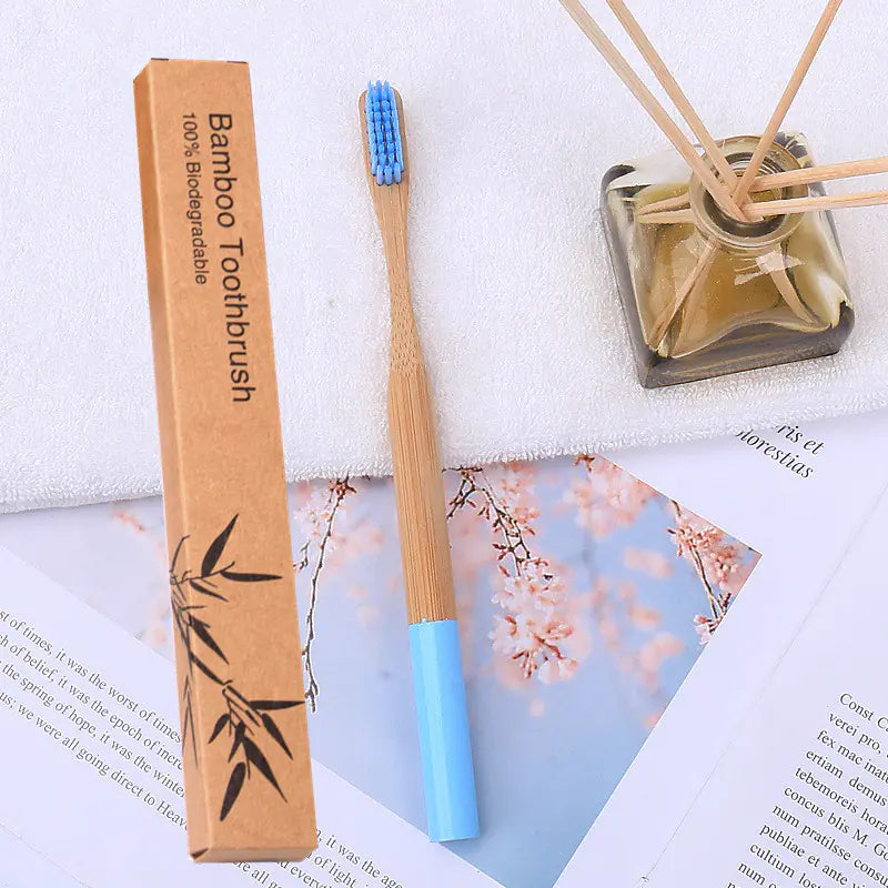 Bamboo Toothbrush with Custom Logo and Kraft Paper Box