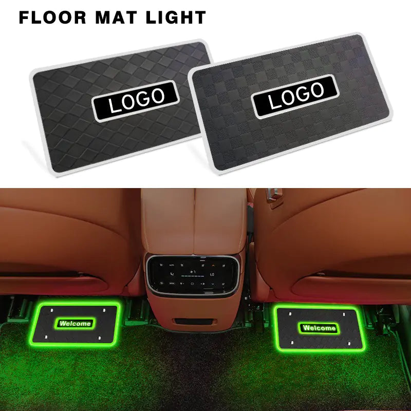 Car LED Foot Mat Ambience Light Bluetooth RGB