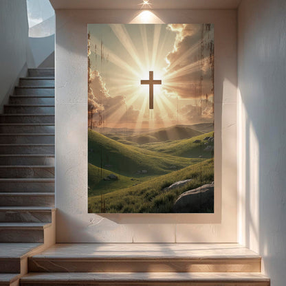 Canvas wall sign with "Amazing Grace" text, designed by Tailored Canvases, featuring elegant lettering on a neutral background.