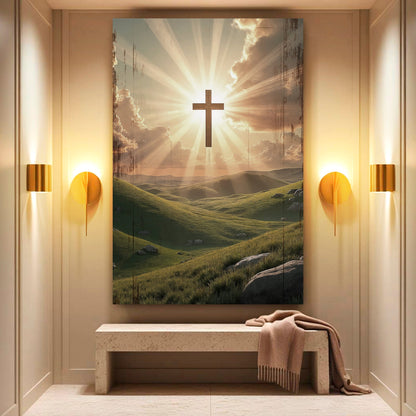 Canvas wall sign with "Amazing Grace" printed in elegant script, created by Tailored Canvases.