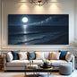 Beach shoreline coastal wall art canvas by Tailored Canvases, featuring a scenic ocean view with sandy beach and gentle waves.
