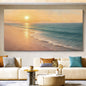 Canvas wall art featuring a tranquil beach shoreline scene, created by Tailored Canvases, perfect for coastal home decor.