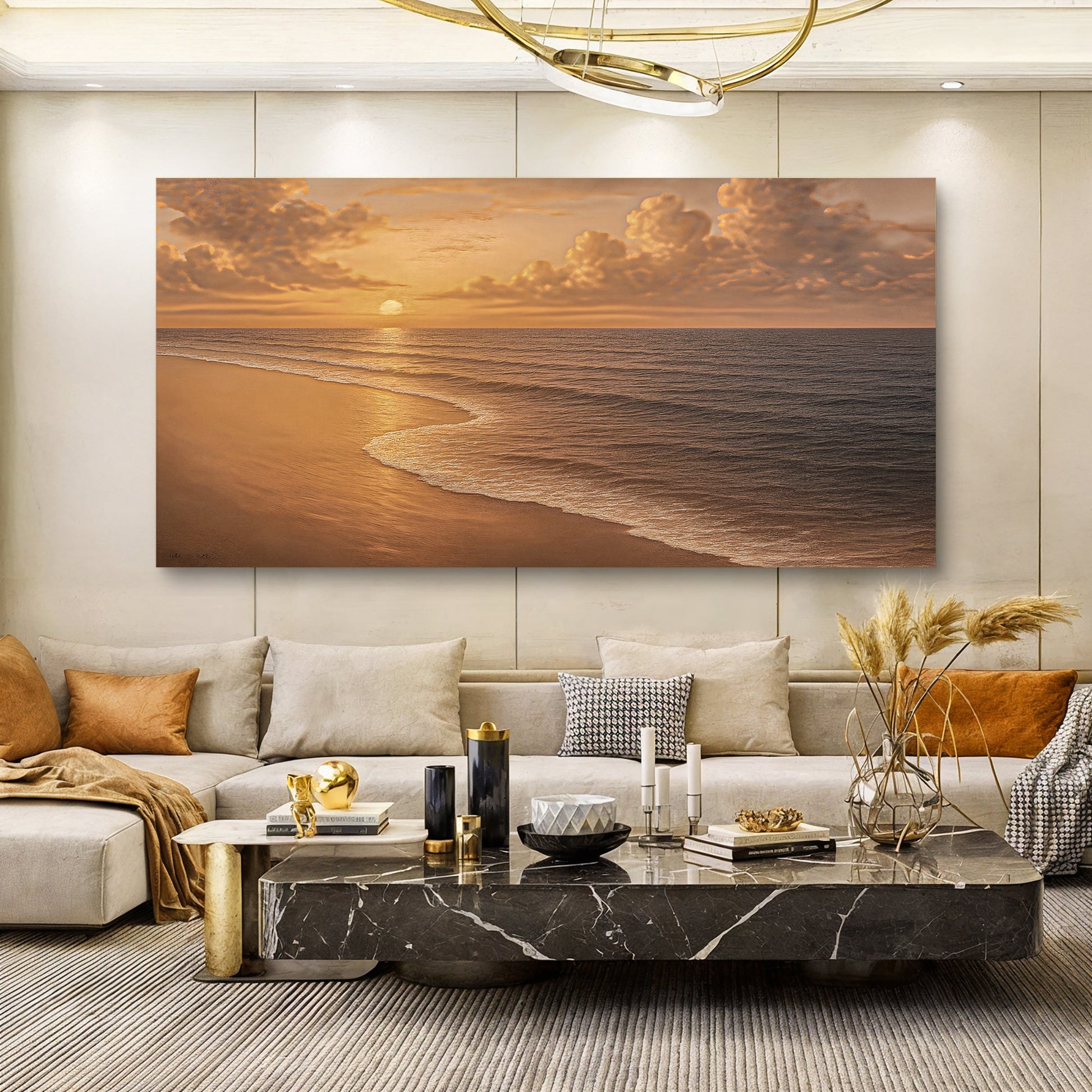 Beach Shoreline Coastal Wall Art canvas by Tailored Canvases, featuring a serene shoreline scene perfect for beach-themed decor.