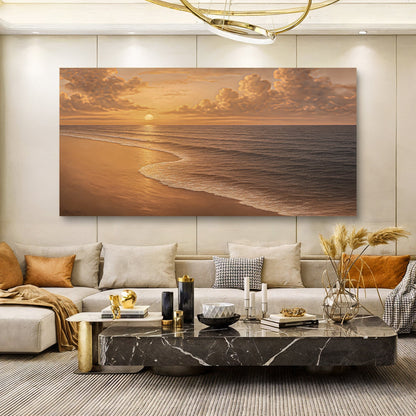 Beach Shoreline Coastal Wall Art canvas by Tailored Canvases, featuring a serene shoreline scene perfect for beach-themed decor.