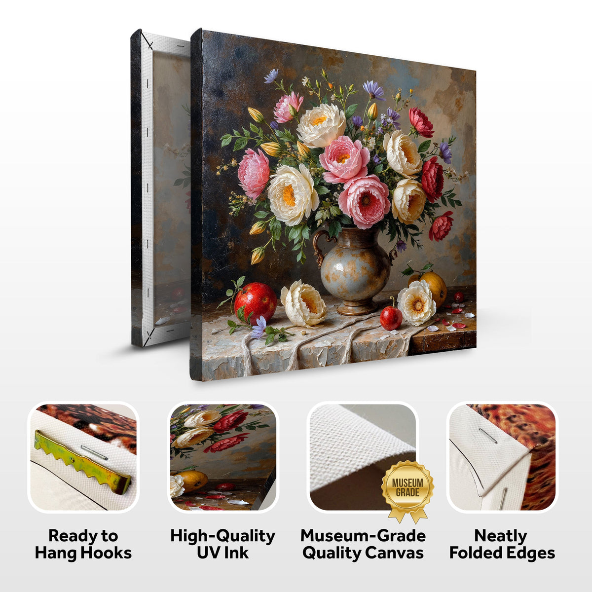 Canvas wall art featuring a vibrant summer bloom design by Tailored Canvases, suitable for home decor.