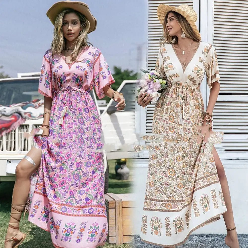 Tassel Short Sleeve Fashion Dress - BACKUPMYFILESNOW