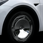 Set of four TESERY 18-19 inch wheel covers for Tesla Model 3 and Y, designed to enhance wheel appearance and protection.