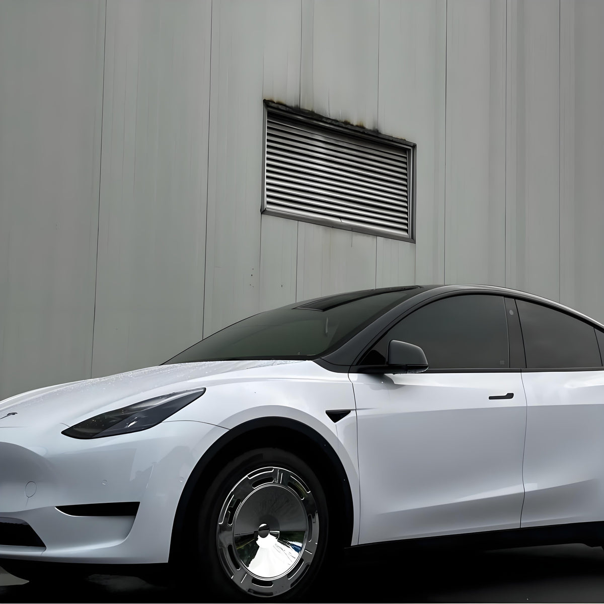 Set of four TESERY 18-19 inch wheel covers for Tesla Model 3 and Y, featuring stylish design and durable construction.