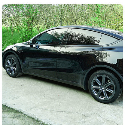 Set of four Tesery 19-inch Mister ABS wheel covers for Tesla Model Y, aerodynamic design, available in two colors, stylish and durable.