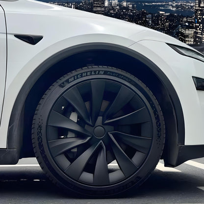 Tesla Model Y Juniper wheel covers with a 20-inch helix design by TESERY for stylish vehicle protection