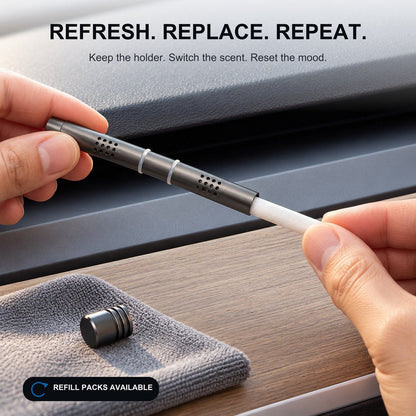 Tesla Model 3/Y car aromatherapy fragrance stick by Tesery, with a sleek design for interior freshening.