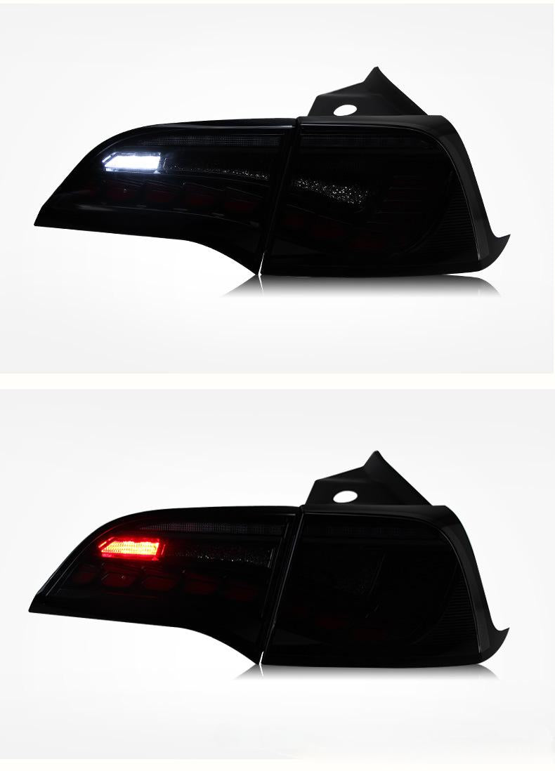 Tesla Model 3/Y Dragon Scale Tail Lights by Tesery feature sleek, textured LED tail lights with a dragon scale design.