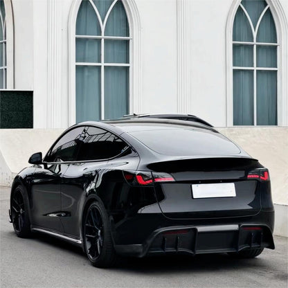 Tesla Model 3/Y Dragon Scale Tail Lights by Tesery, featuring sleek, dragon-scale design with red and clear lens for stylish visibility