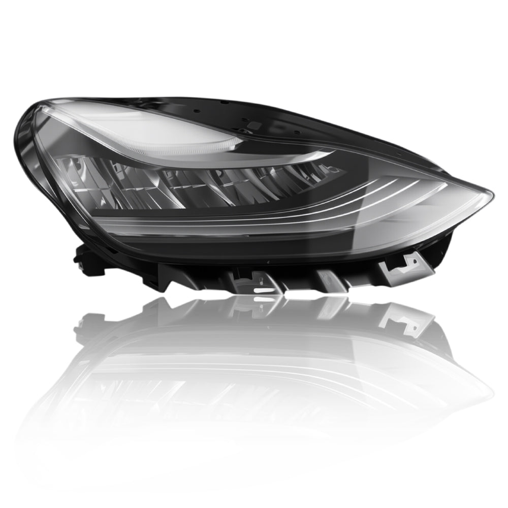 Full LED headlight assembly for Tesla Model 3 (2017-2020) and Model Y (2020-2021), showing the bright, modern light design.