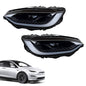 TESERY LED headlight assembly for Tesla Model X (2016-2023), replacement light accessory with clear lens and modern design