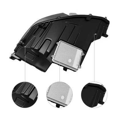 TESERY LED headlight assembly for Tesla Model S (2016-2022), front light accessory showing the headlight unit and LED components.