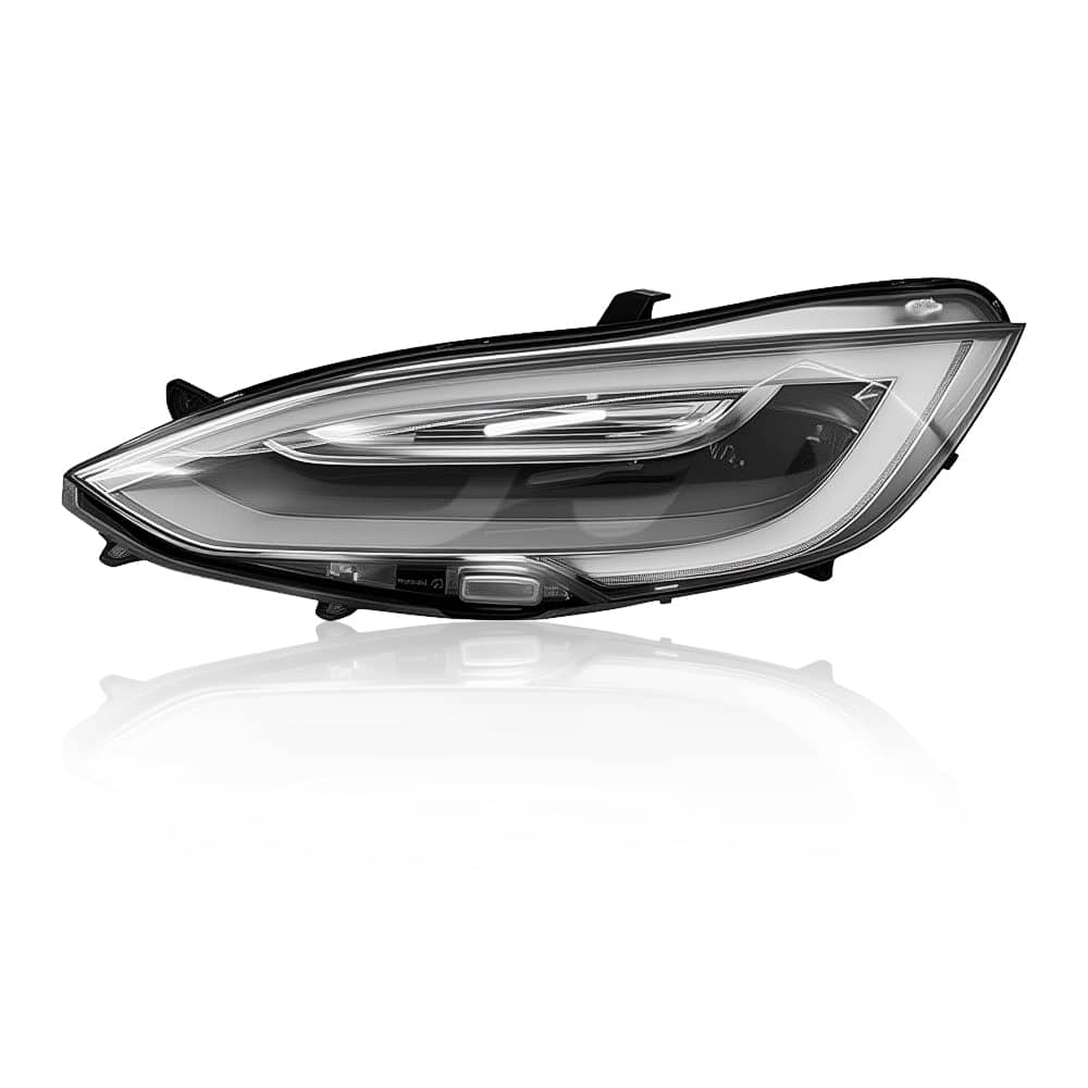 Tesla Model S LED headlight assembly by Tesery with clear lens and integrated light components for model years 2016-2022.