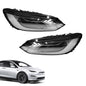 TESERY LED headlight replacement for Tesla Model X (2016-2023) showing the sleek LED light assembly for vehicle lighting.