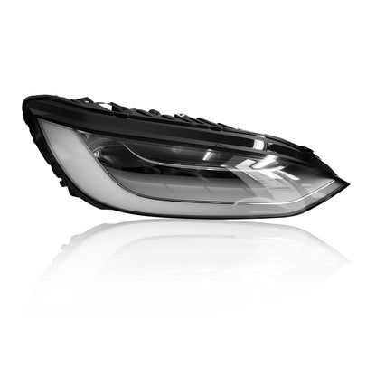 Tesla Model X LED headlight replacement by Tesery, showing the bright, durable LED light accessory for Model X 2016-2023.