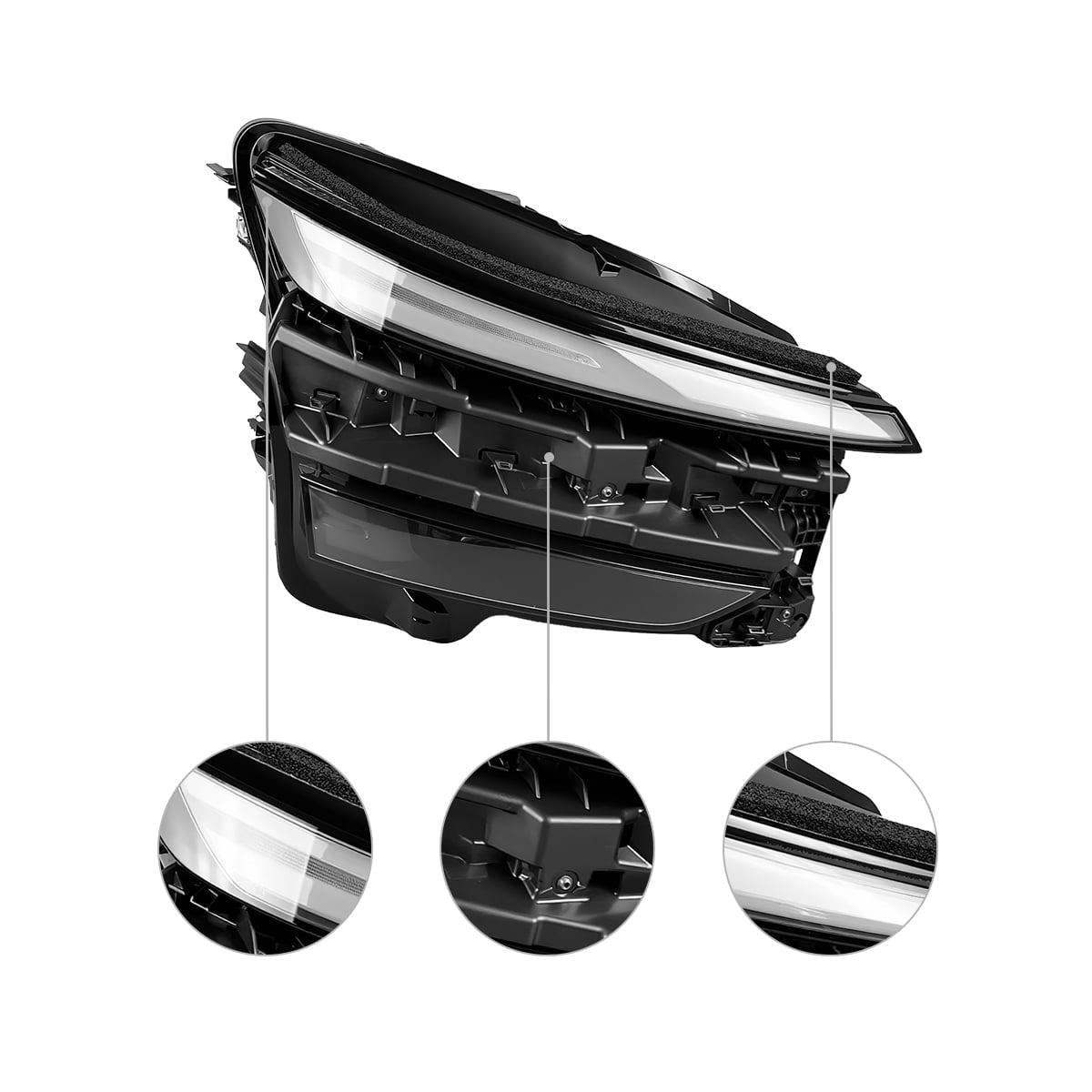 TESERY LED headlight replacement for Tesla Model Y Juniper, showing the sleek automotive light accessory for enhanced visibility.