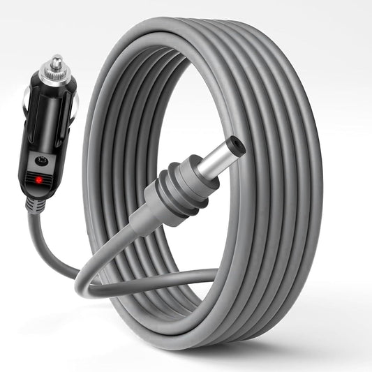Starlink Mini 12V-24V car cigarette lighter to DC power cable by Tesery, 3m (10ft) length, for vehicle Starlink Mini setup.