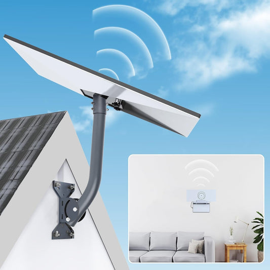 Adjustable roof and wall mount kit V4 for Starlink Gen3 by Tesery, featuring bent pole design for secure satellite dish installation.