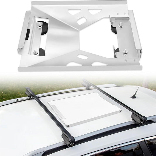 Black Tesery Starlink Mini Car Mount with magnetic quick-release for roof installation, designed for secure satellite internet setup.