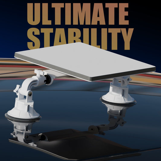 Car roof suction mount for Starlink Mini by Tesery, secure attachment for in-vehicle satellite internet device.