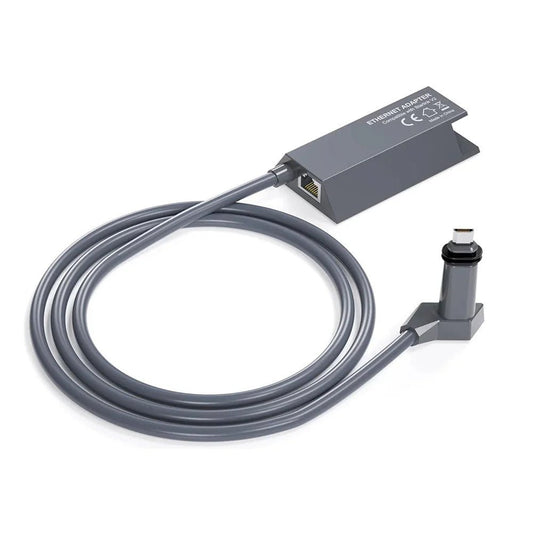 Tesery Starlink Gen 2 Ethernet adapter connected via wired RJ45 cable for stable internet connection.