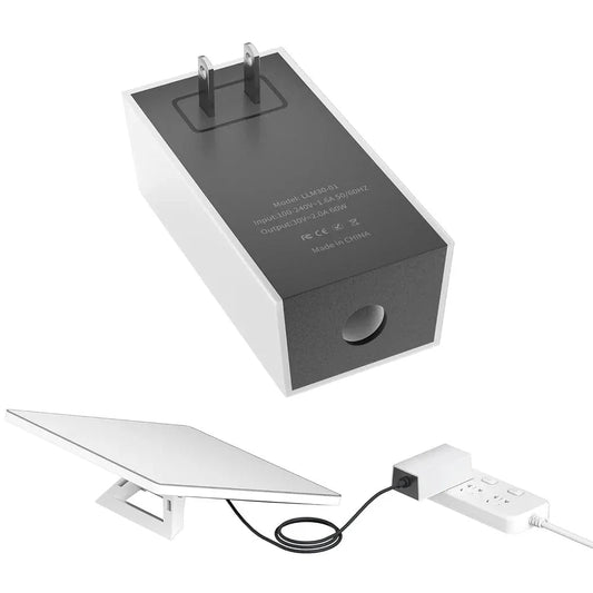 Starlink Mini AC Power Supply 60W AC to DC adapter with Tesery branding, compact black power adapter for Starlink devices