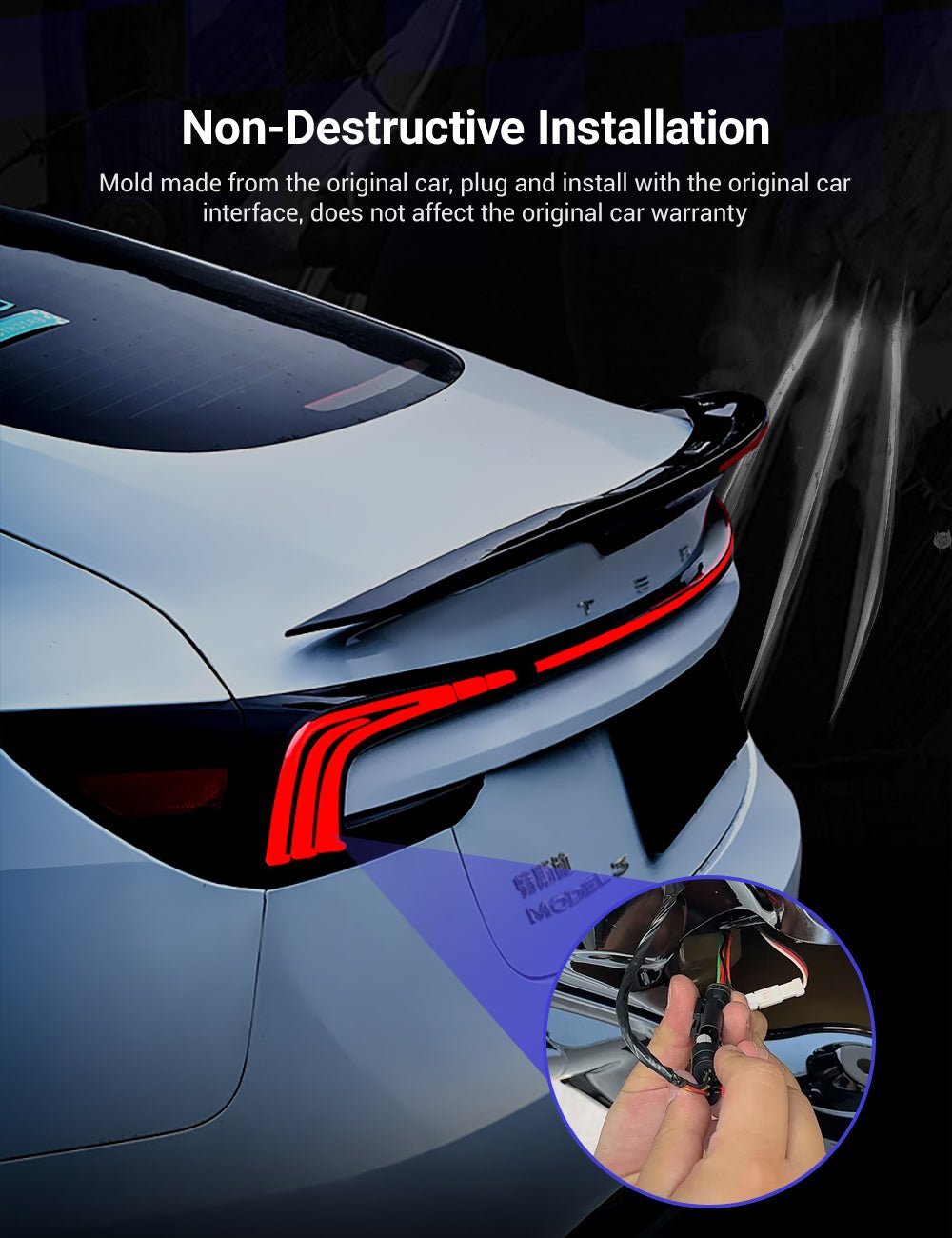 TESERY Starlink Full-Width Strip Taillight for Model 3 Highland - BACKUPMYFILESNOW.COM®