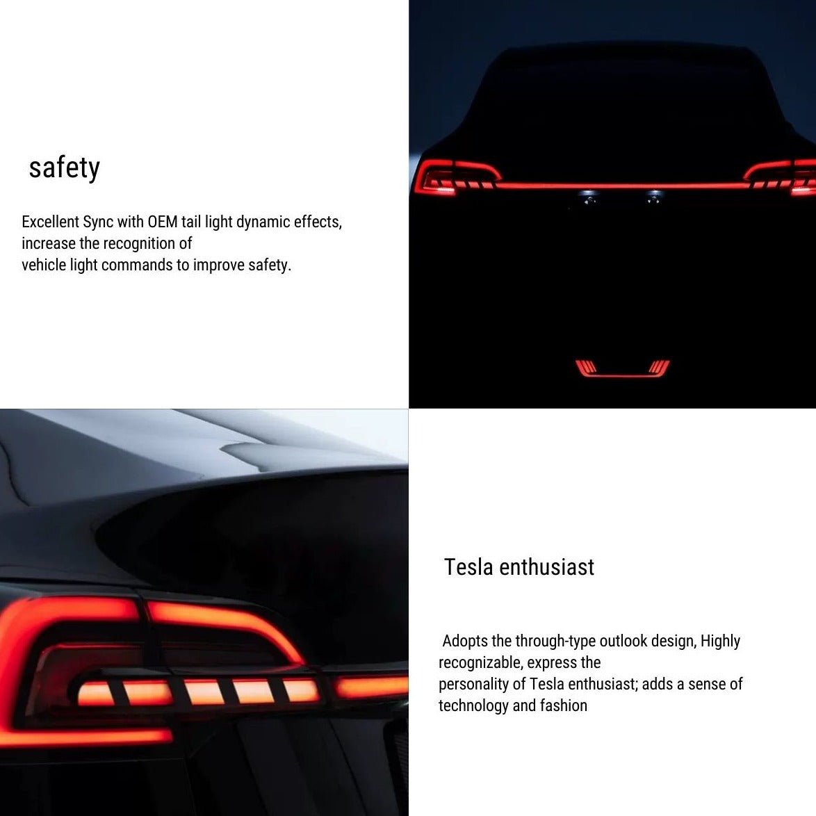 TESERY Starlink Full-Width Strip Taillight for Model 3/Y - BACKUPMYFILESNOW.COM®