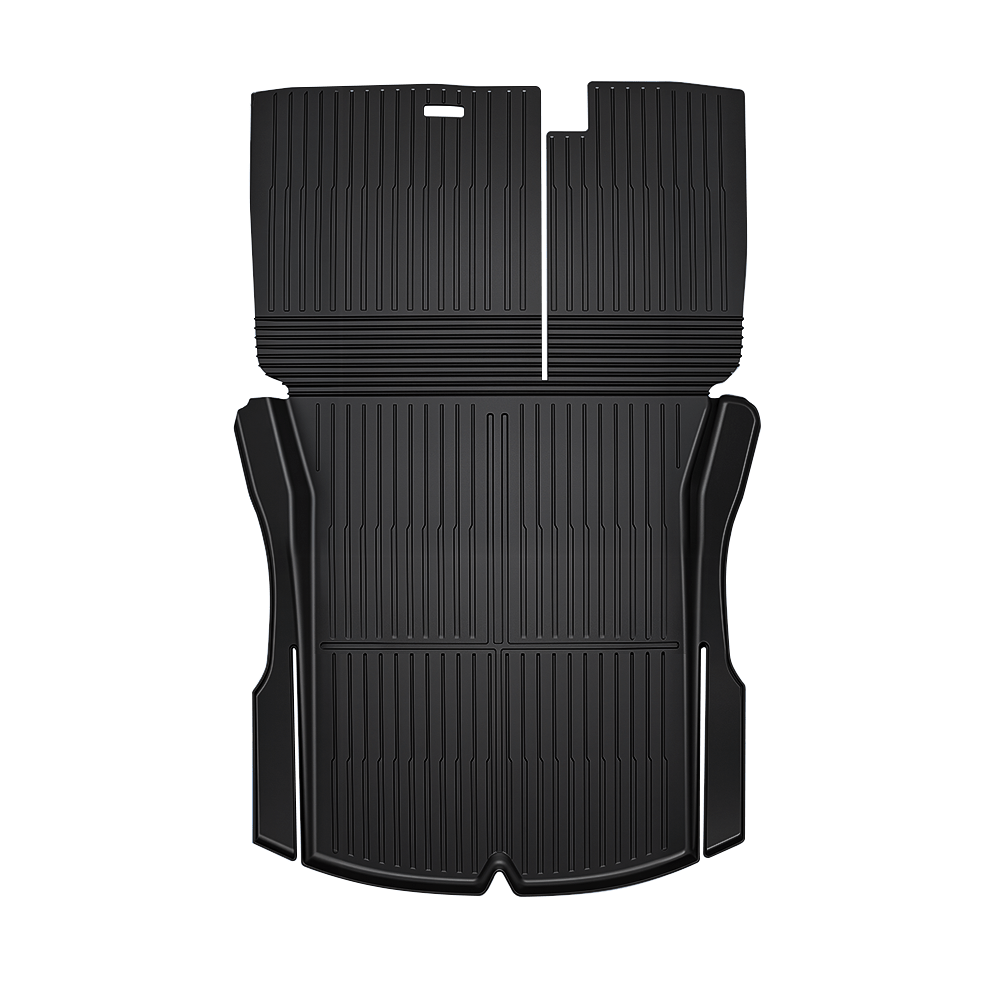 Tesla Model 3 Highland trunk mat with backrest mat by TESERY, durable interior protection for vehicle cargo area.