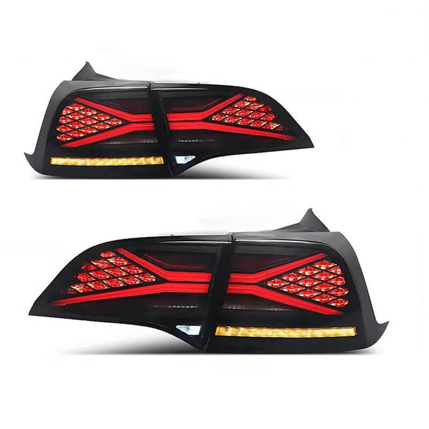 Tesla Model 3/Y TESERY X-treme tail light showing sleek red and clear lens design for enhanced visibility and style.