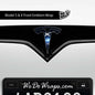 Tesla Model S SpaceX Tesla Emblem Decals for front and back, featuring sleek SpaceX logo design on durable decal material.