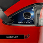 Tesla Model S SpaceX Tesla Charge Port Wrap decal by Tesla Emblems, featuring SpaceX logo on the charge port area.