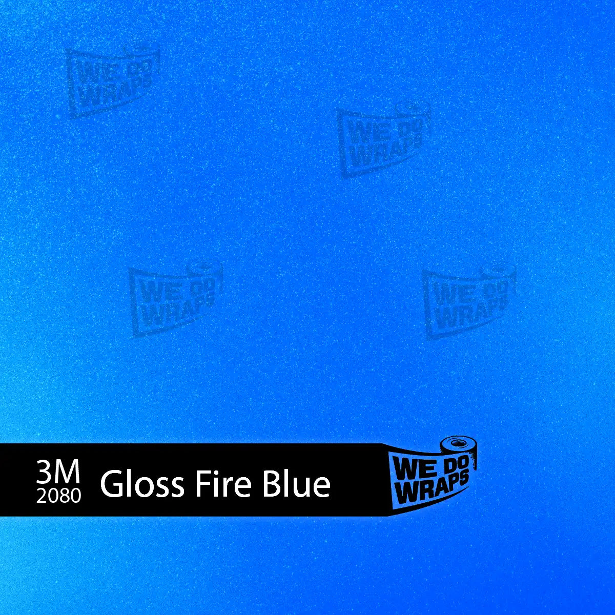 Tesla Model 3 steering wheel trim decal kit in 3M gloss fire blue from Tesla Emblems, includes three decorative decals.