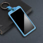 Tesla Model 3/Y aluminum key card case with round button, available in six colors, designed for key protection and style.