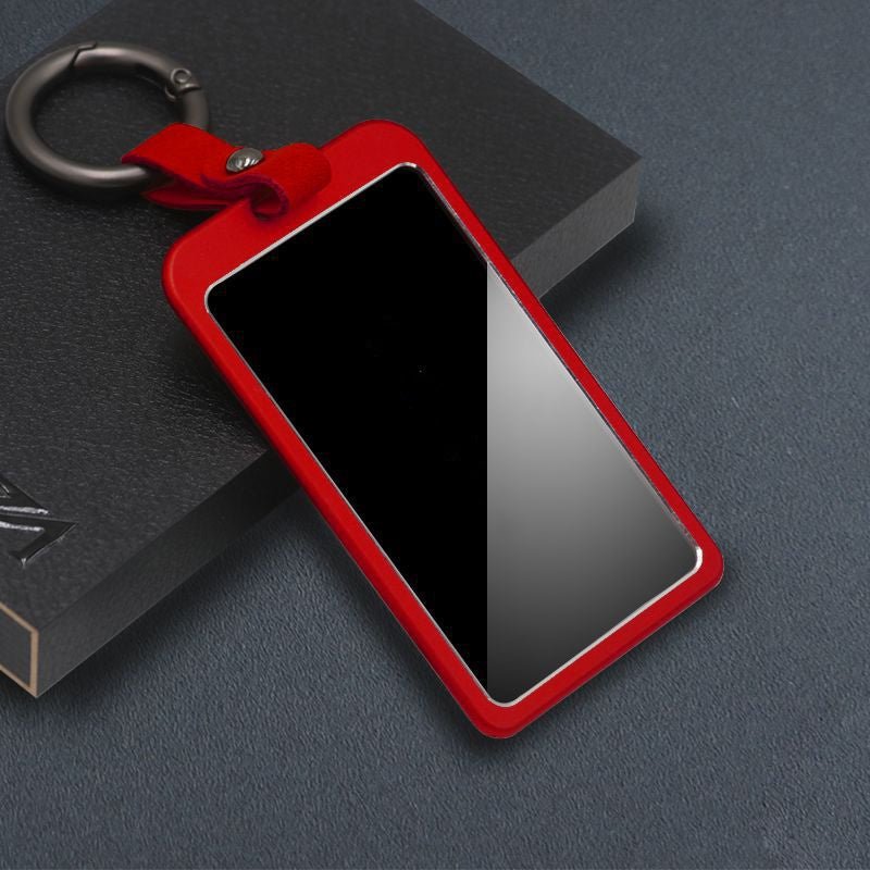 Tesla Model 3/Y aluminum key card cover in 6 colors, with a round button design, protective key card case by Tesery.