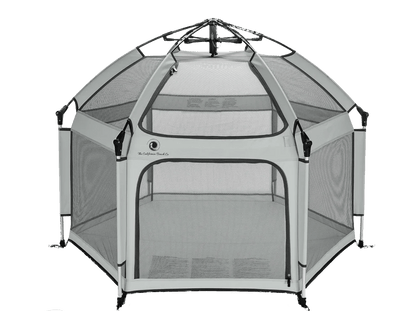 Pop 'N Go Playpen in cosmic gray by The California Beach Company LLC, collapsible playpen for babies and toddlers.