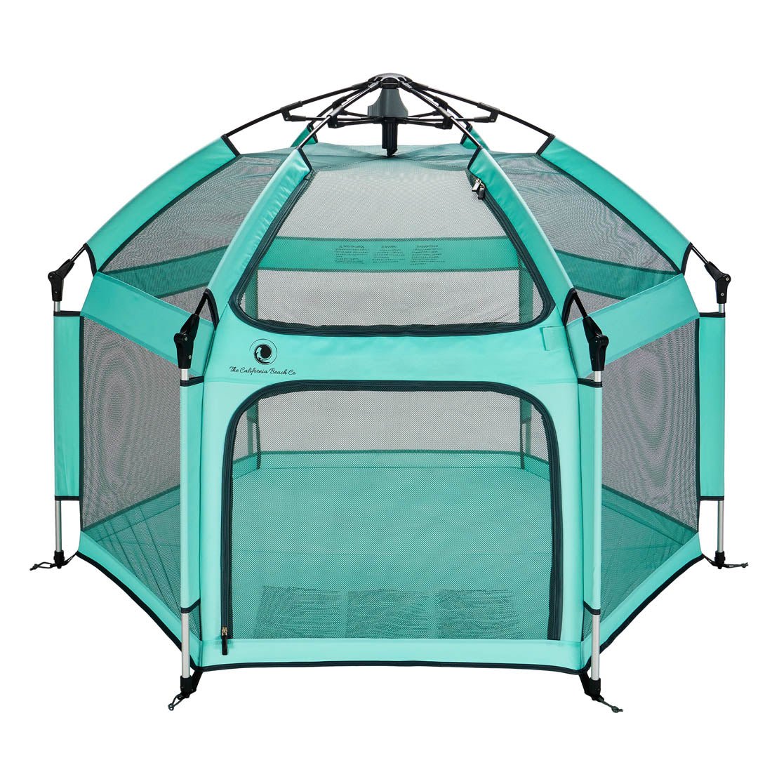 Pop 'N Go® Playpen in cosmic gray by The California Beach Company LLC, portable playpen with mesh sides for easy visibility and ventilation.