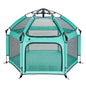 Pop 'N Go® Playpen in cosmic gray by The California Beach Company LLC, portable playpen with mesh sides for easy visibility and ventilation.