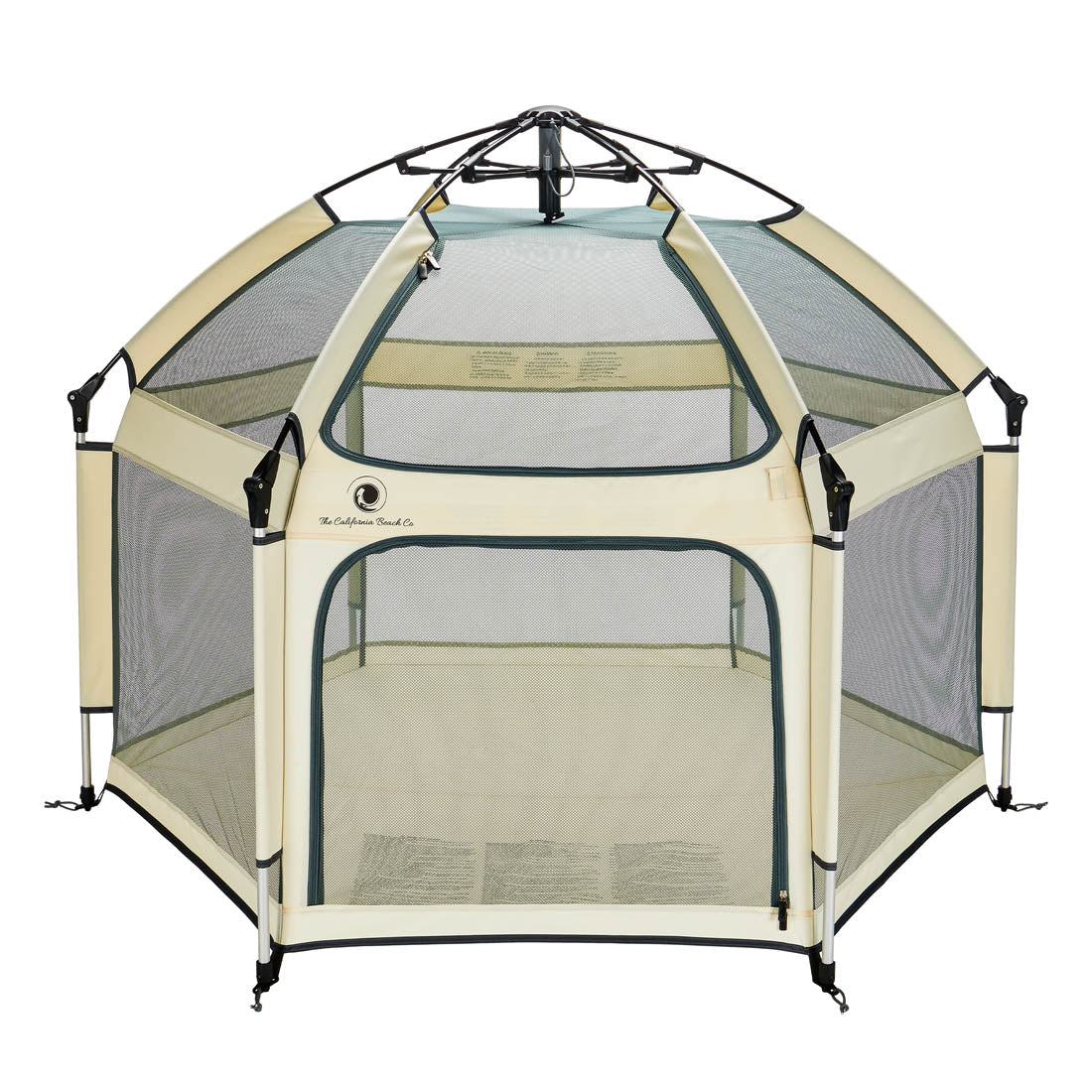 Pop 'N Go® Playpen in cosmic gray by The California Beach Company LLC, showing a portable playpen with mesh sides and secure frame.