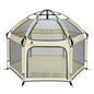 Pop 'N Go® Playpen in cosmic gray by The California Beach Company LLC, showing a portable playpen with mesh sides and secure frame.