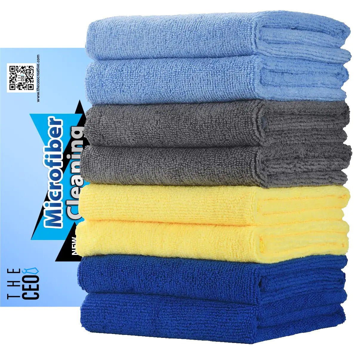 THE CEO Multipurpose Microfiber Cleaning Cloth - 8 Pack - BACKUPMYFILESNOW