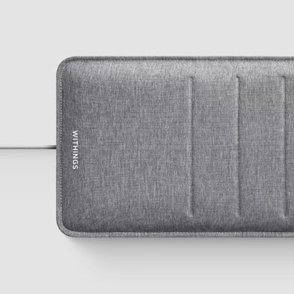 Withings Sleep Tracking Mat sleep monitor from The Digital Health Store, showing the mat and its Bluetooth and Wi-Fi connectivity.