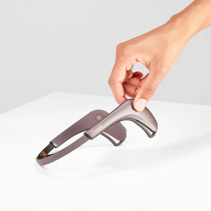 Muse 2 meditation and sleep tracker device with sensors and display, used for monitoring sleep and meditation sessions.