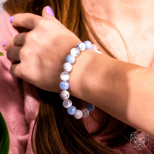 The Empath’s Trio Daily Reset bracelet by Conscious Items featuring layered beaded design in calming colors.