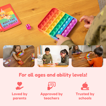The Fidget Games Sight Words Edition box showing colorful game components and title for educational sight word practice.
